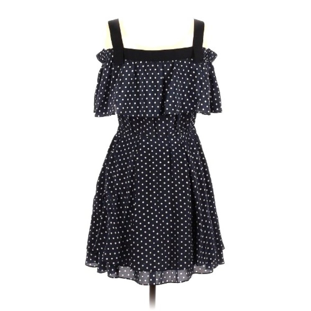 Grey Jason Wu Silk Navy Blue White Polka Dot Dress - Picture 2 of 11